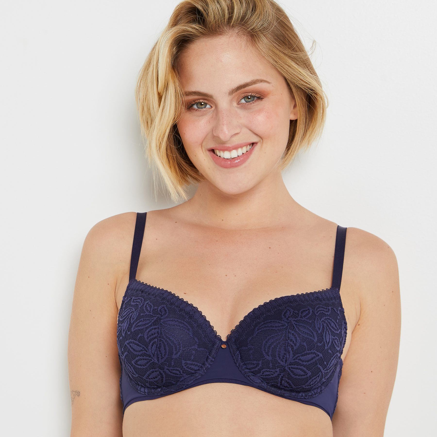 SOUTIEN-GORGE AMPLI EMBOITANT MARINE