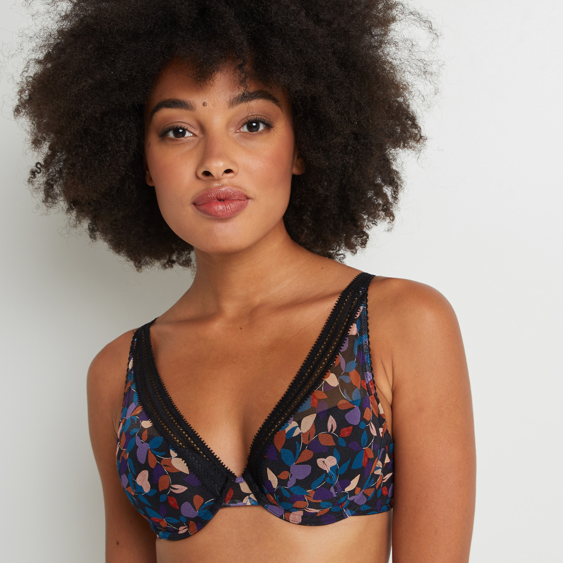 ANTONIA  SOUTIEN-GORGE AMPLIFORME  NOIR/ROSE