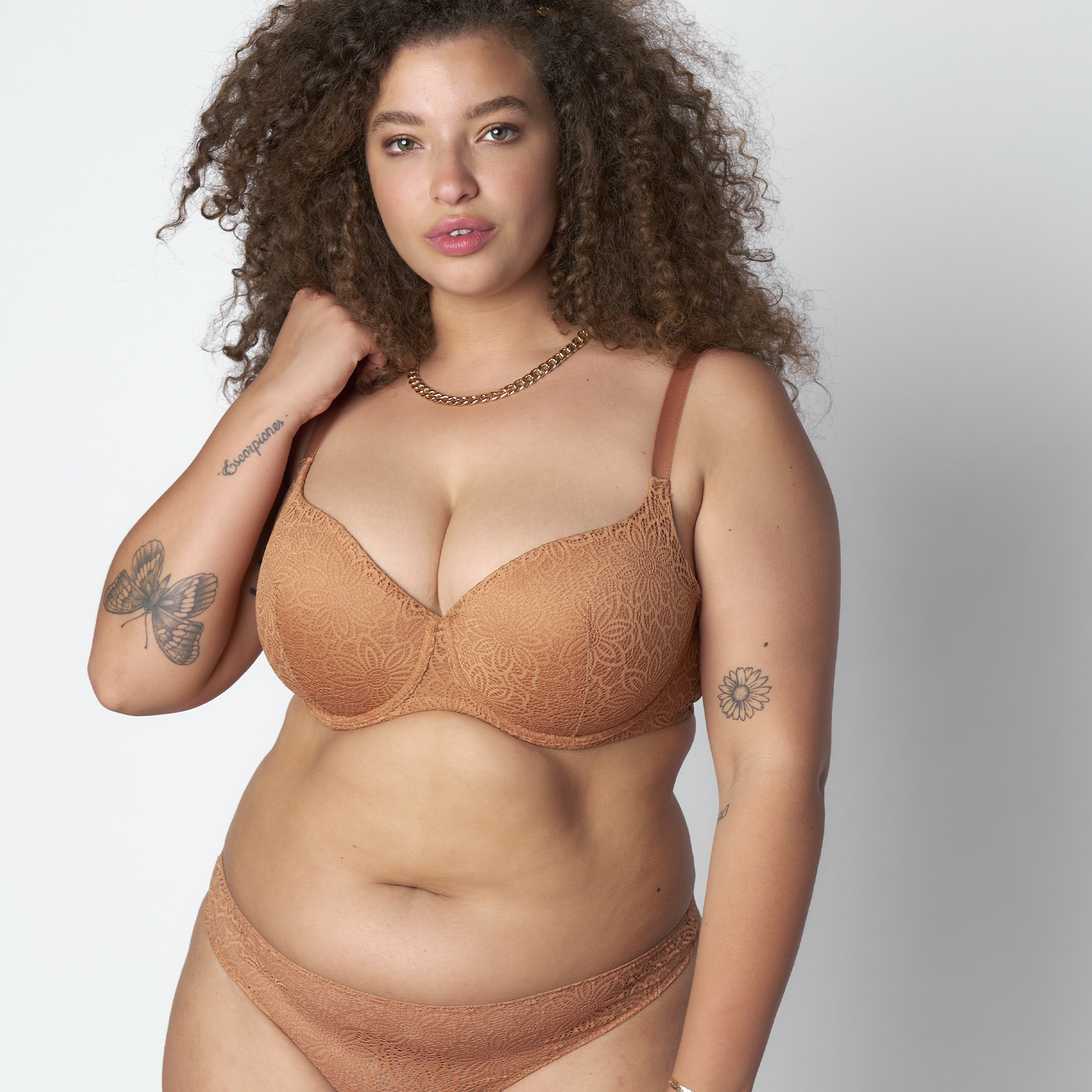 DAYA Soutien-gorge coques armatures CARAMEL