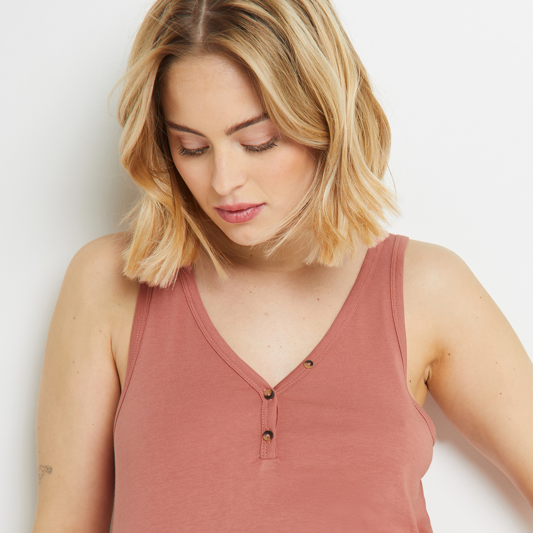 TOP COTON ROSE