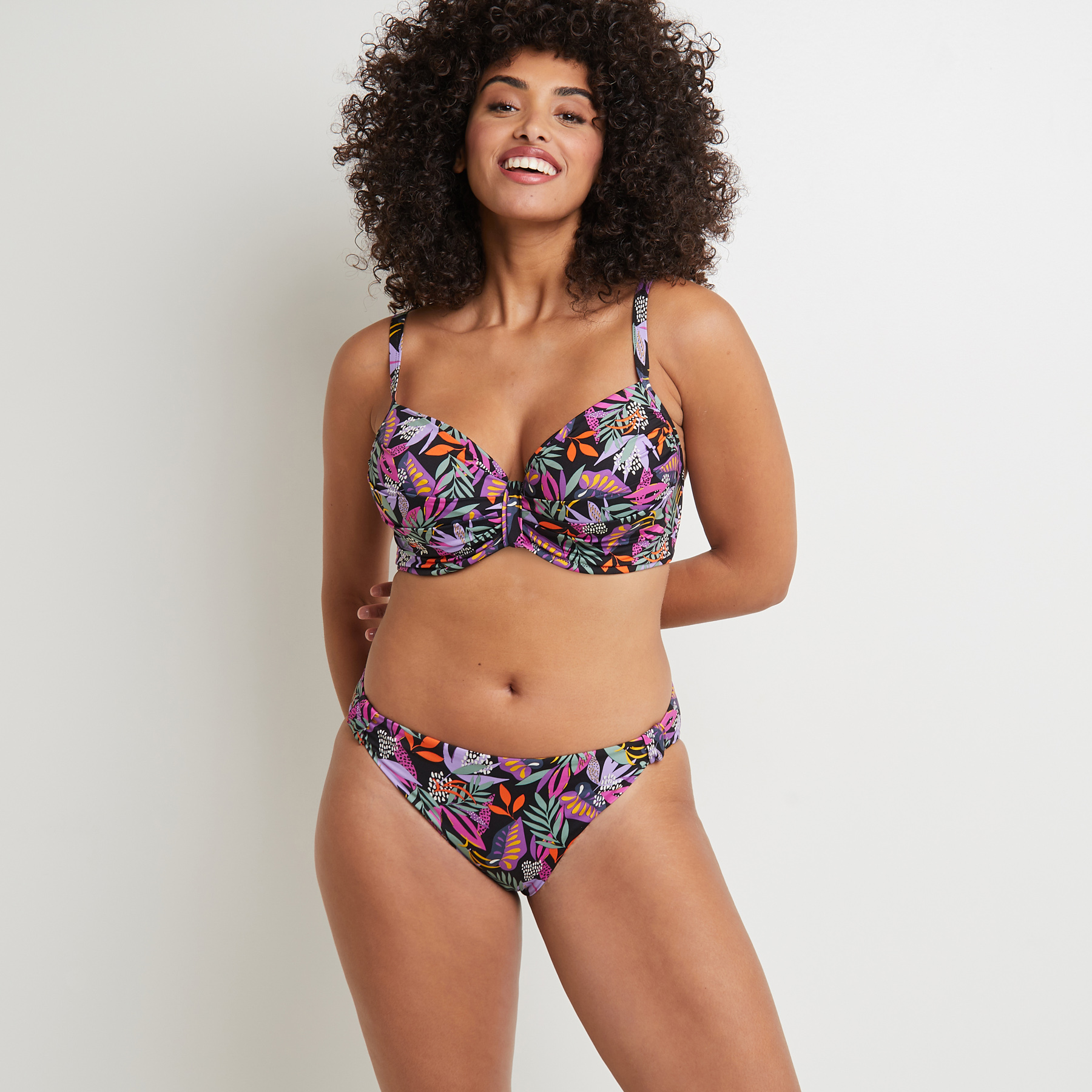 LAVANDE MAILLOT DE BAIN SLIP MIDI NOIR