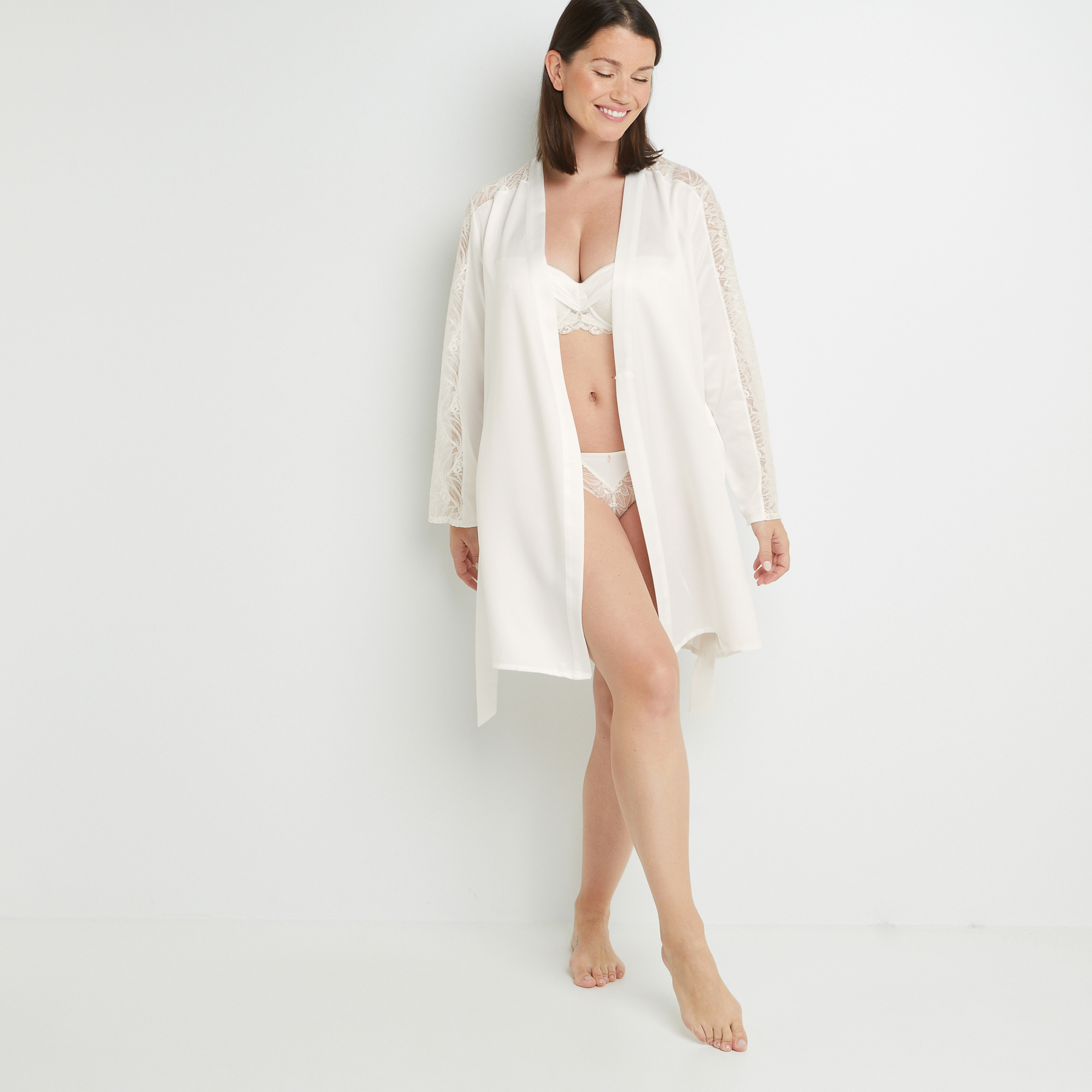 TINA DESHABILLE DENTELLE BLANC