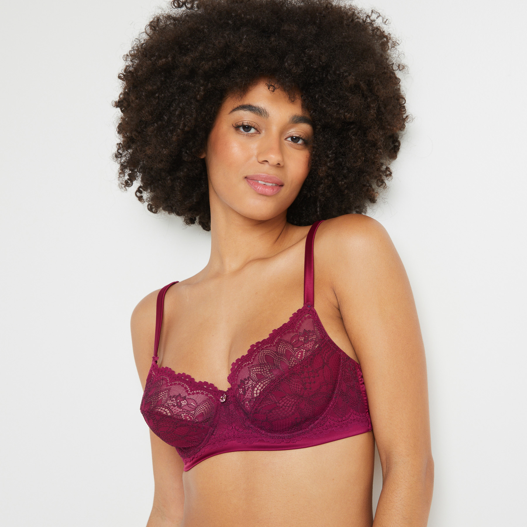 BALI SOUTIEN-GORGE EMBOITANT DENTELLE BORDEAUX