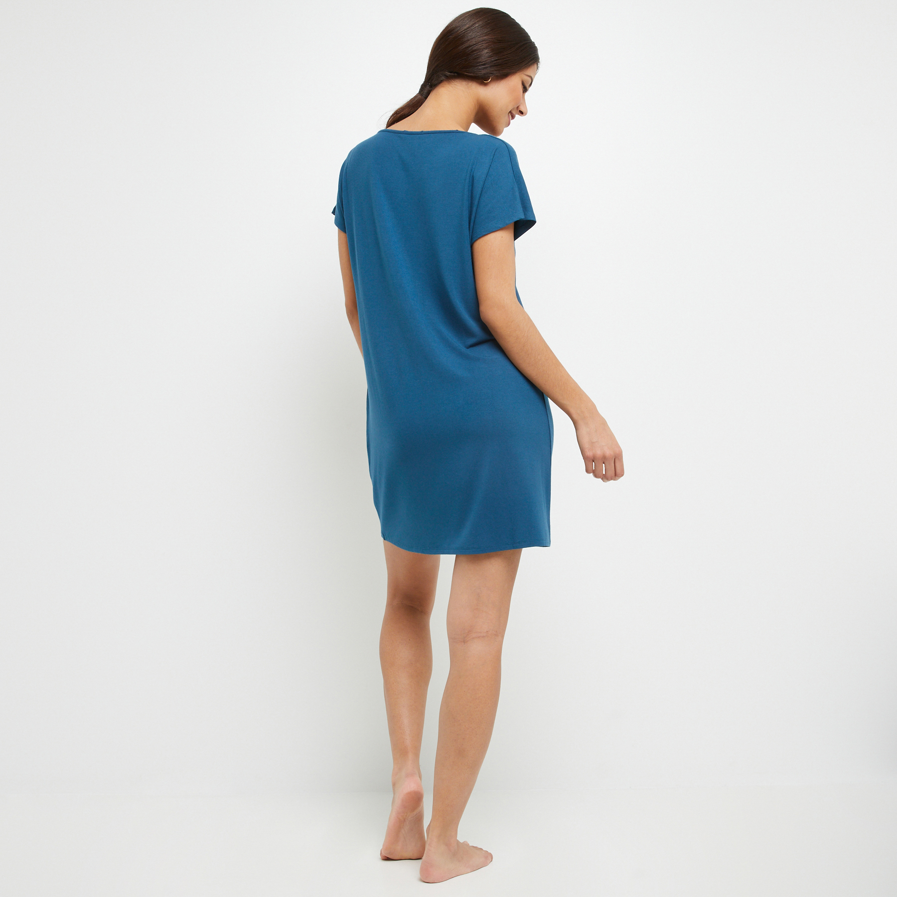 BAMBOU NUISETTE MANCHES COURTES PETROLE