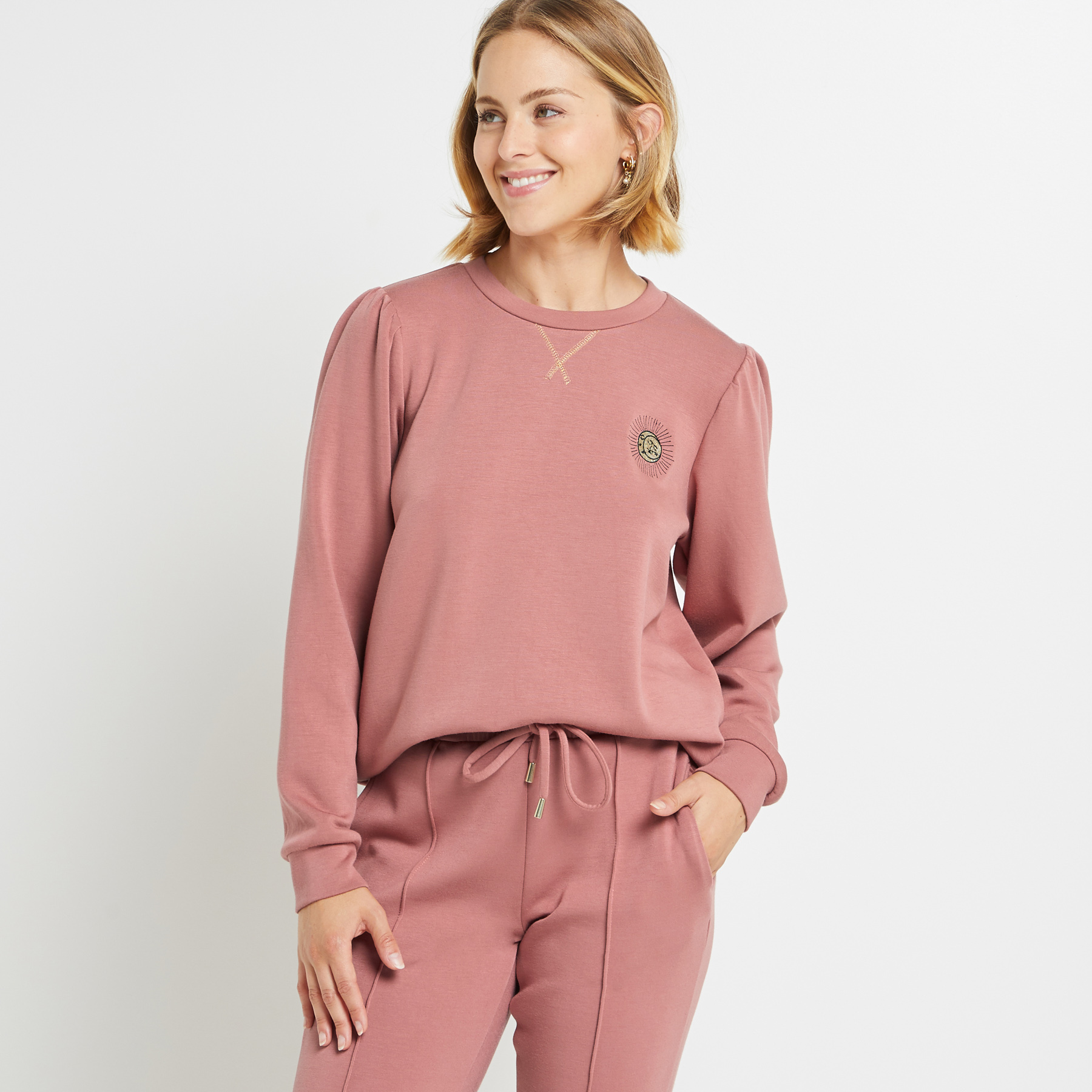 SWEAT VISCOSE ROSE