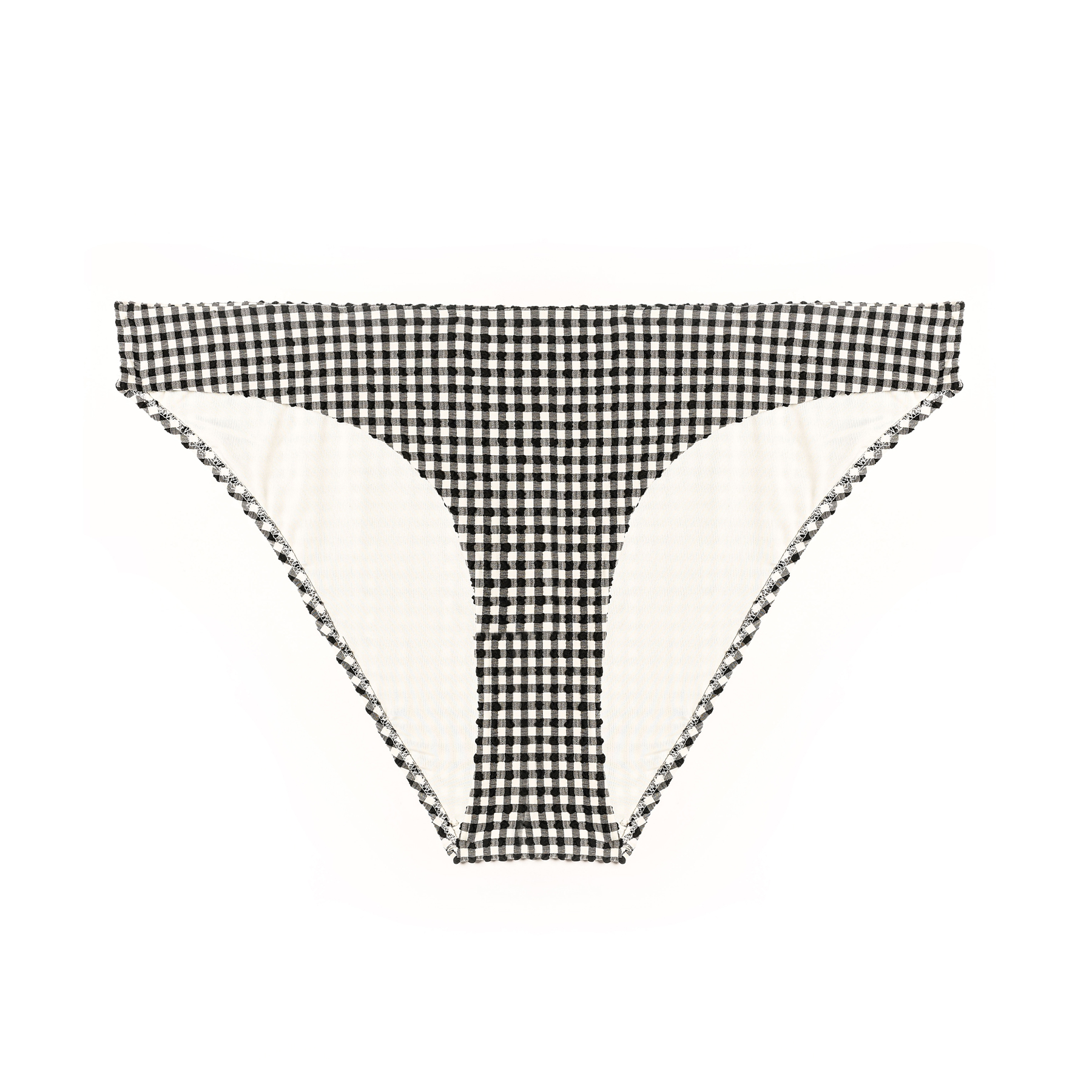 BONNIE Maillot culotte vichy BLANC/NOIR