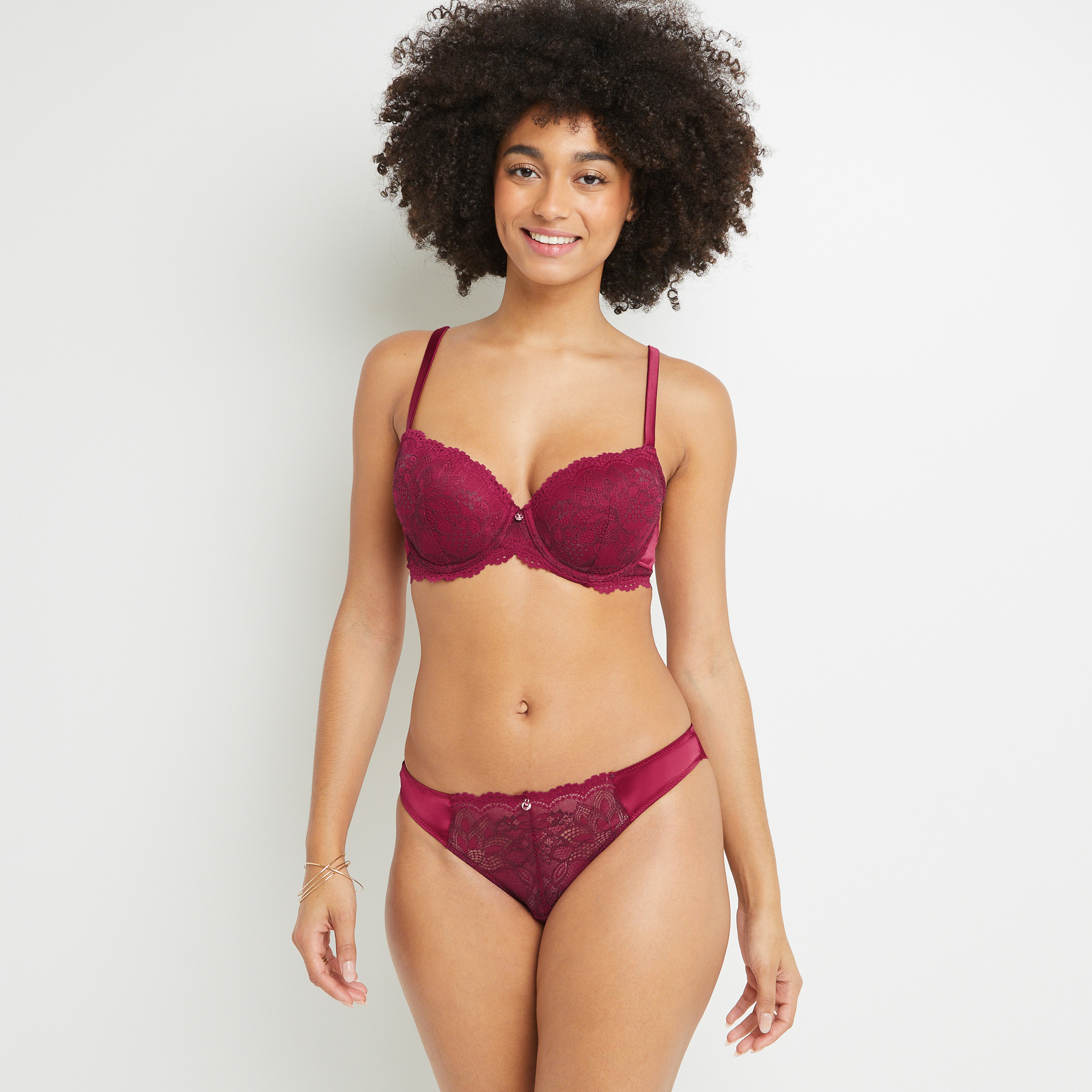 BALI TANGA DENTELLE BORDEAUX