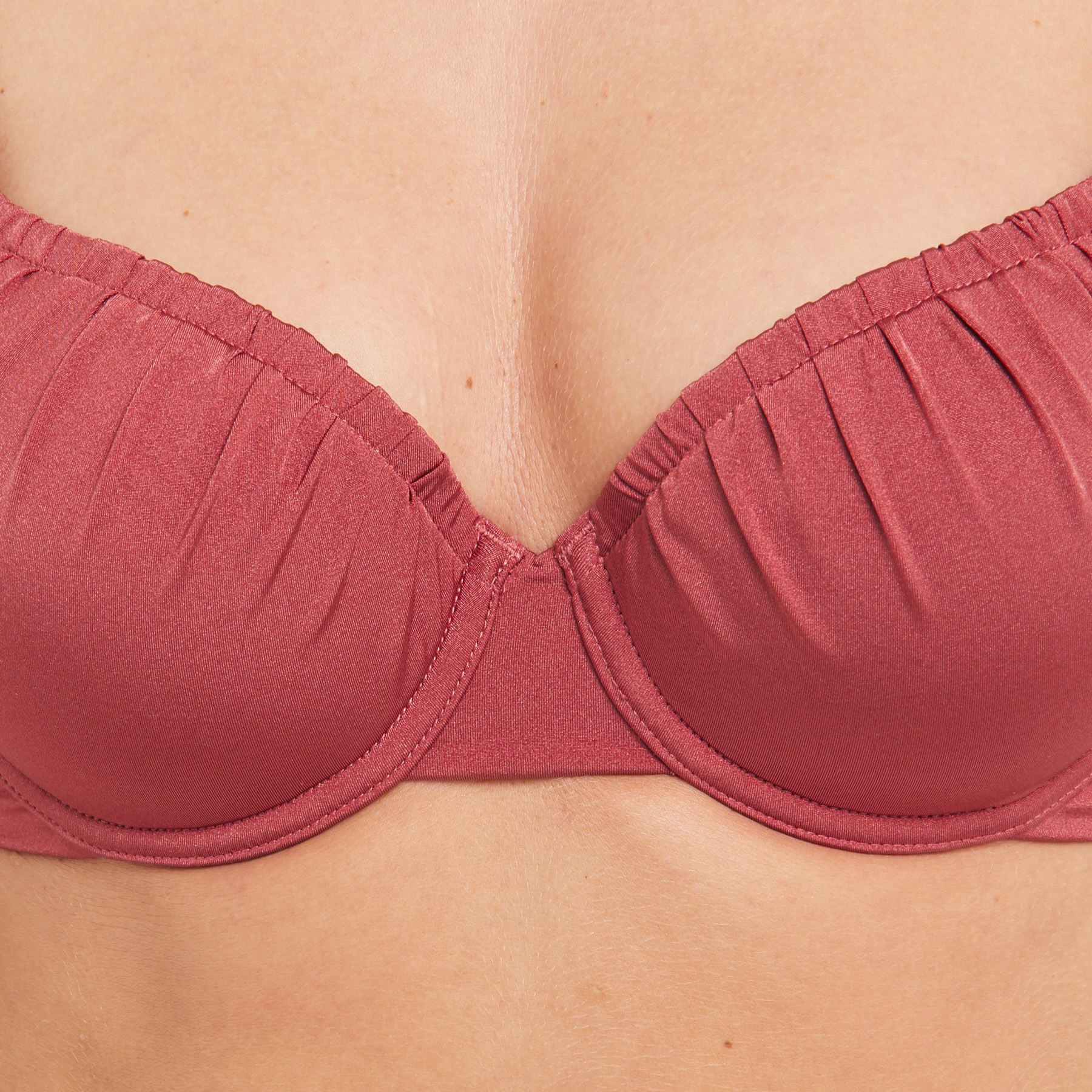 LEONIE MAILLOT DE BAIN COQUE MICROFIBRE BORDEAUX