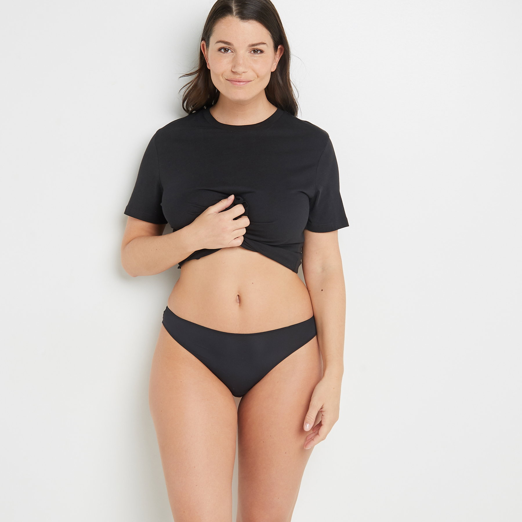 BEE TANGA MICROFIBRE DENTELLE NOIR