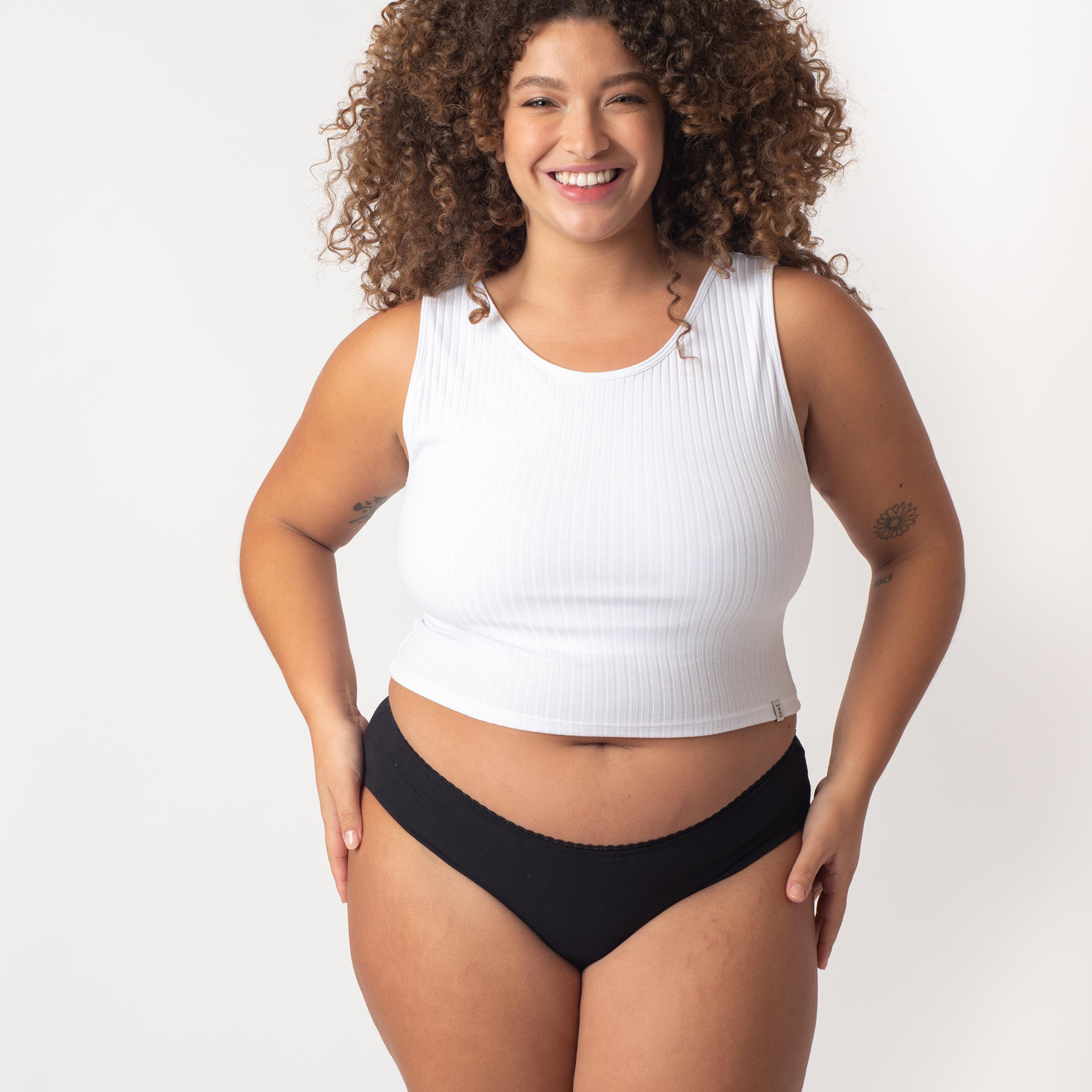 AGATHE Culotte menstruelle flux moyen NOIR