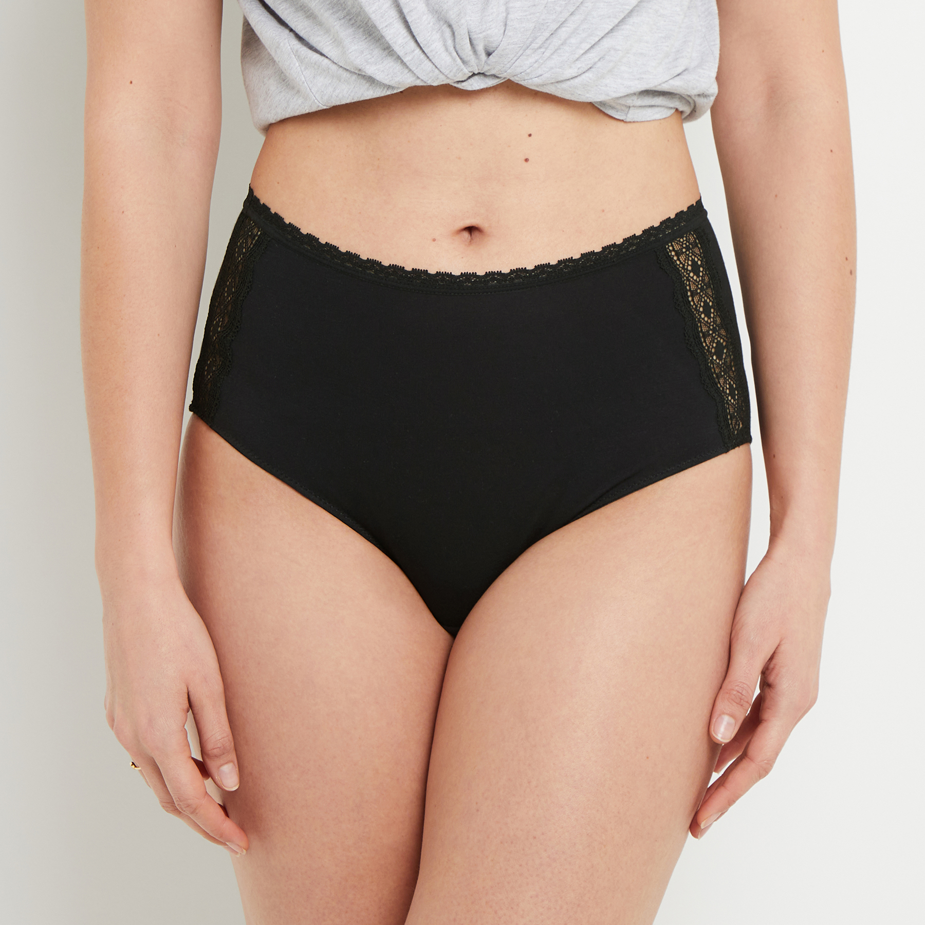 CULOTTE TAILLE HAUTE VISCOSE NOIR