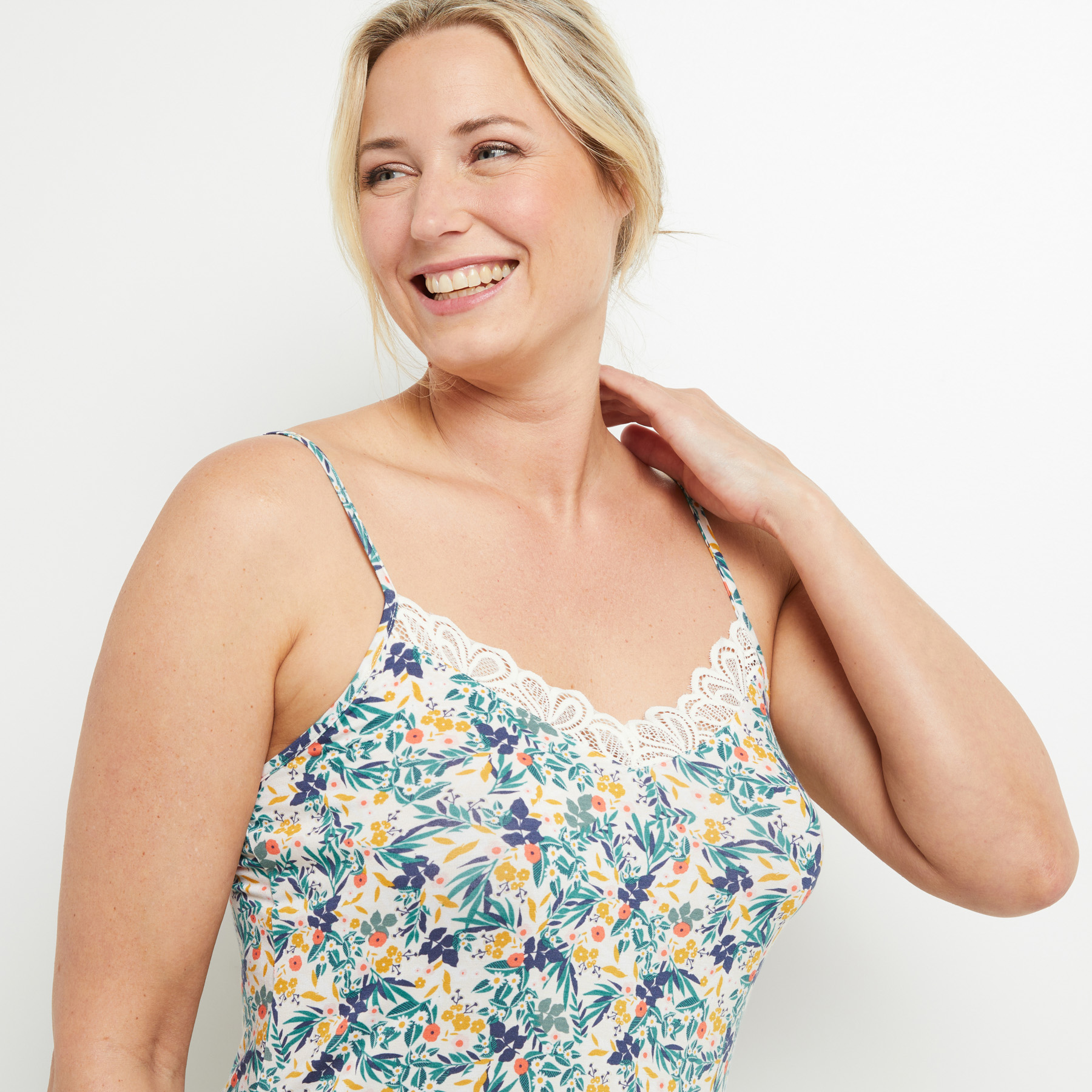 SYARA TOP BLANC/VERT