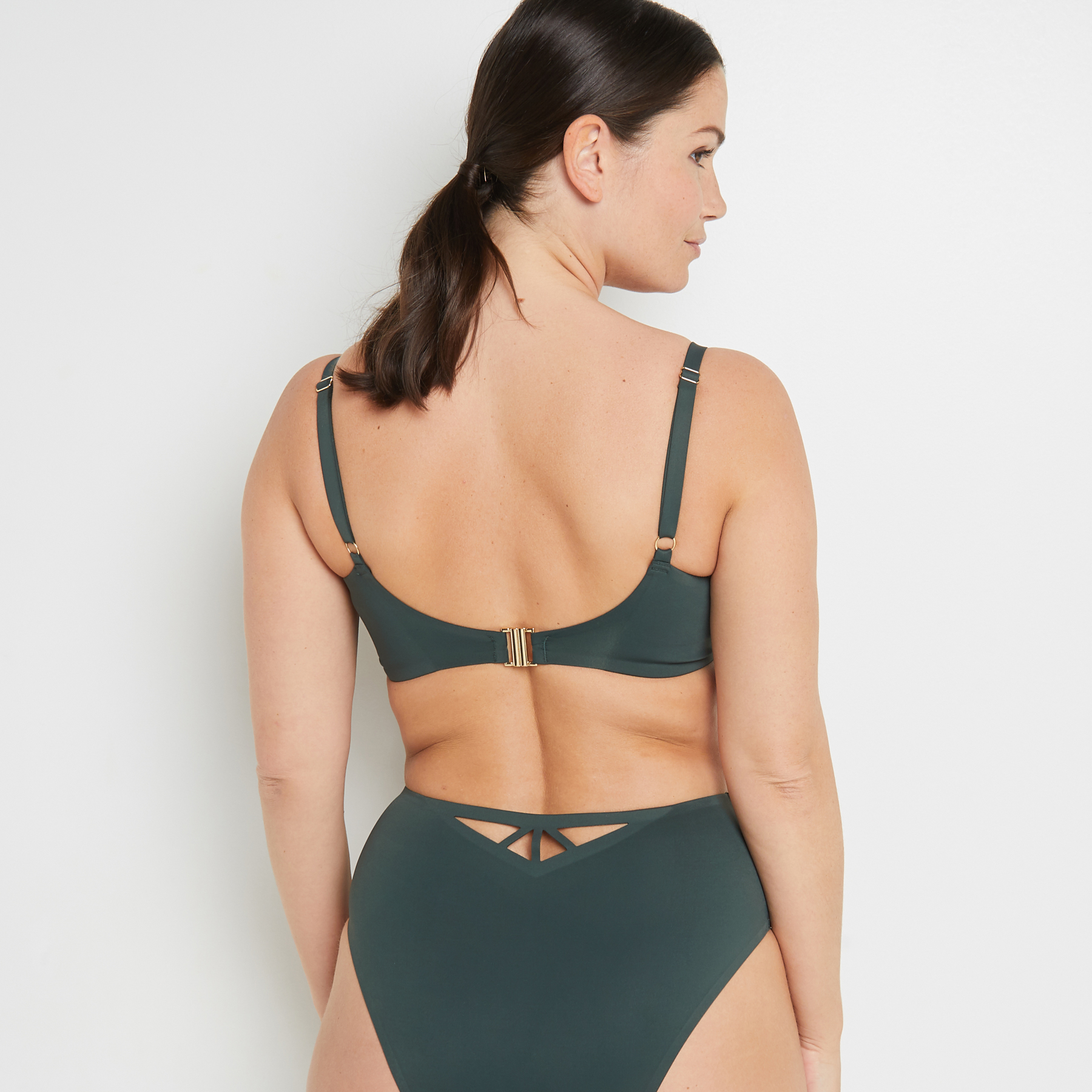 MAILLOT DE BAIN GRANDS BONNETS VERT FONCE
