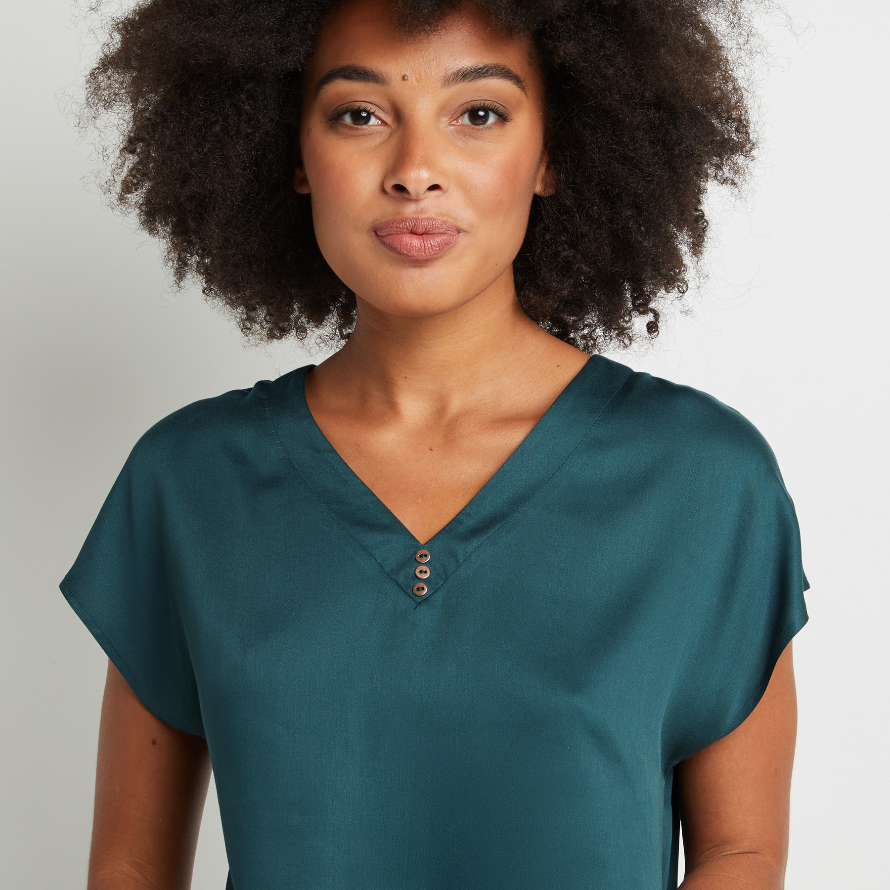 AROME TEE SHIRT MANCHES COURTES VISCOSE VERT