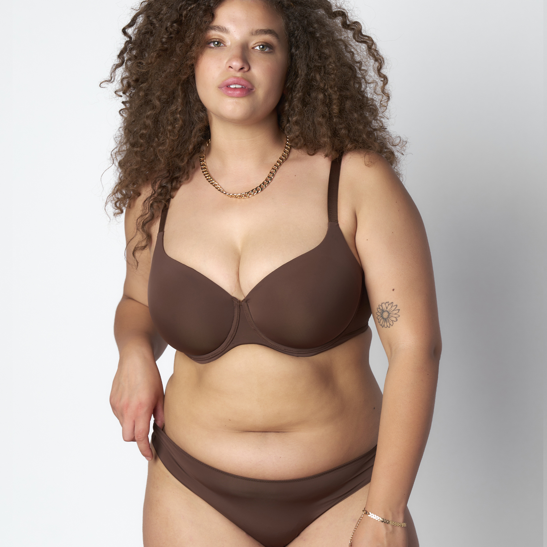 Tanga microfibre CHOCOLAT