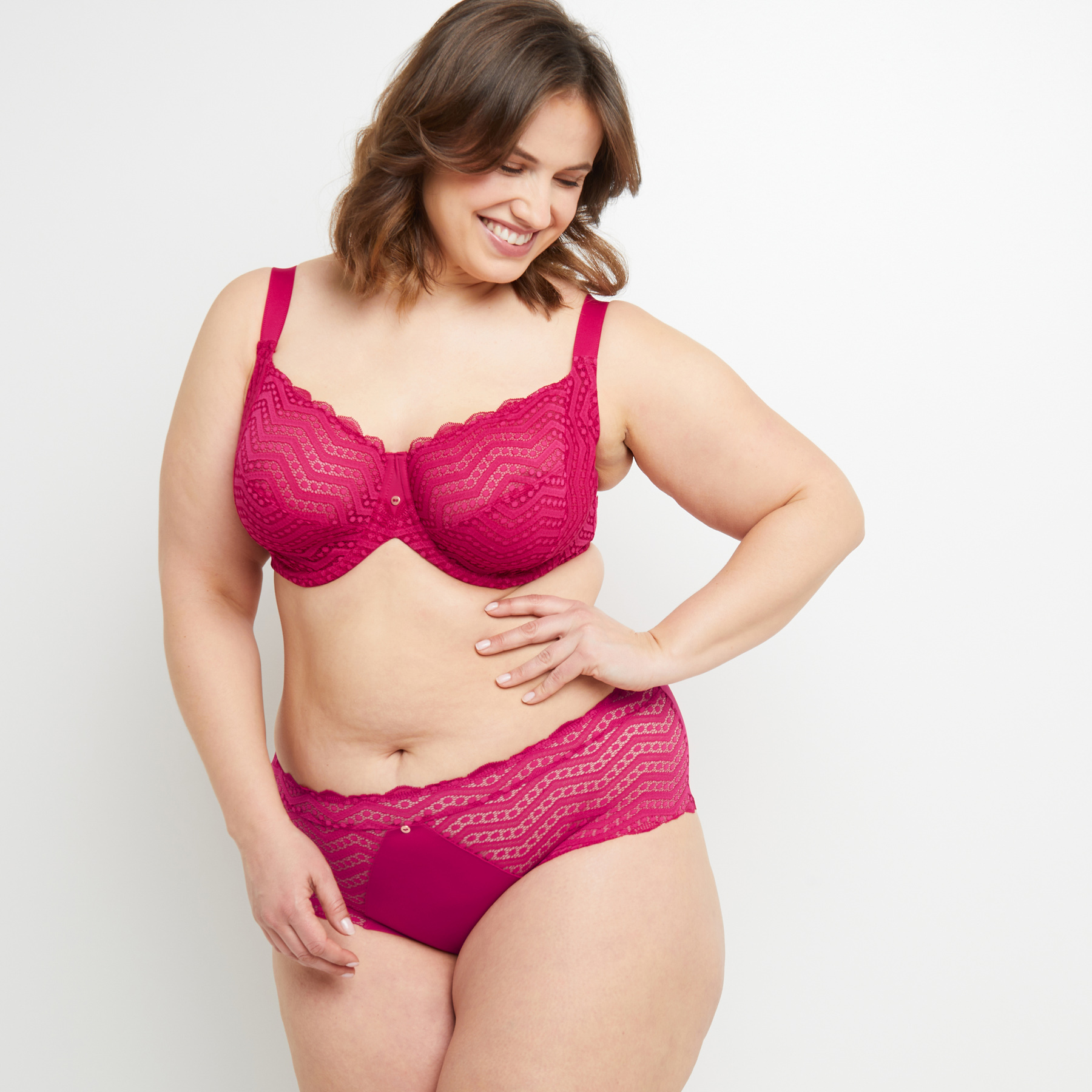SHORTY DENTELLE FUCHSIA
