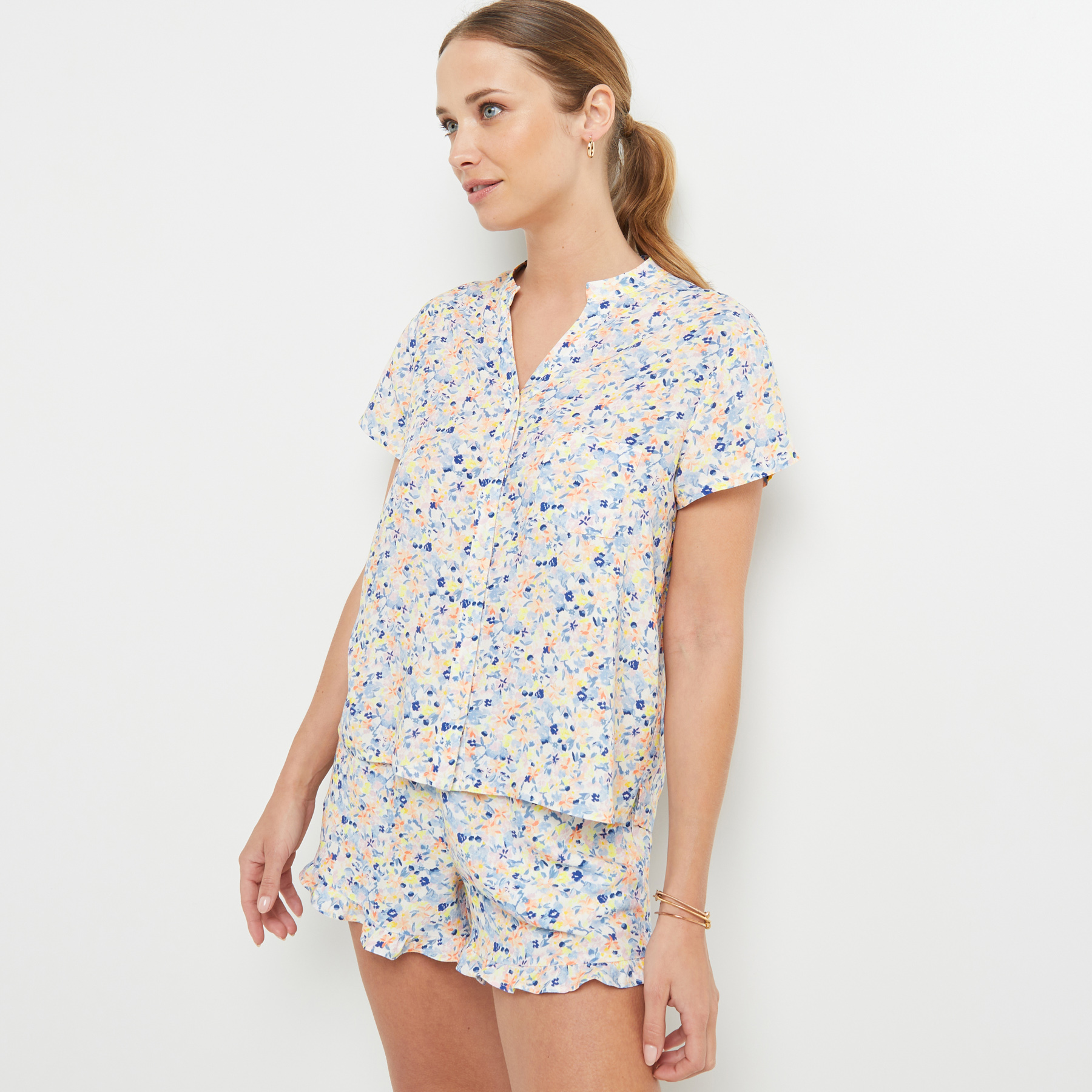 CHEMISE IMPRIME MULTICO BLEU