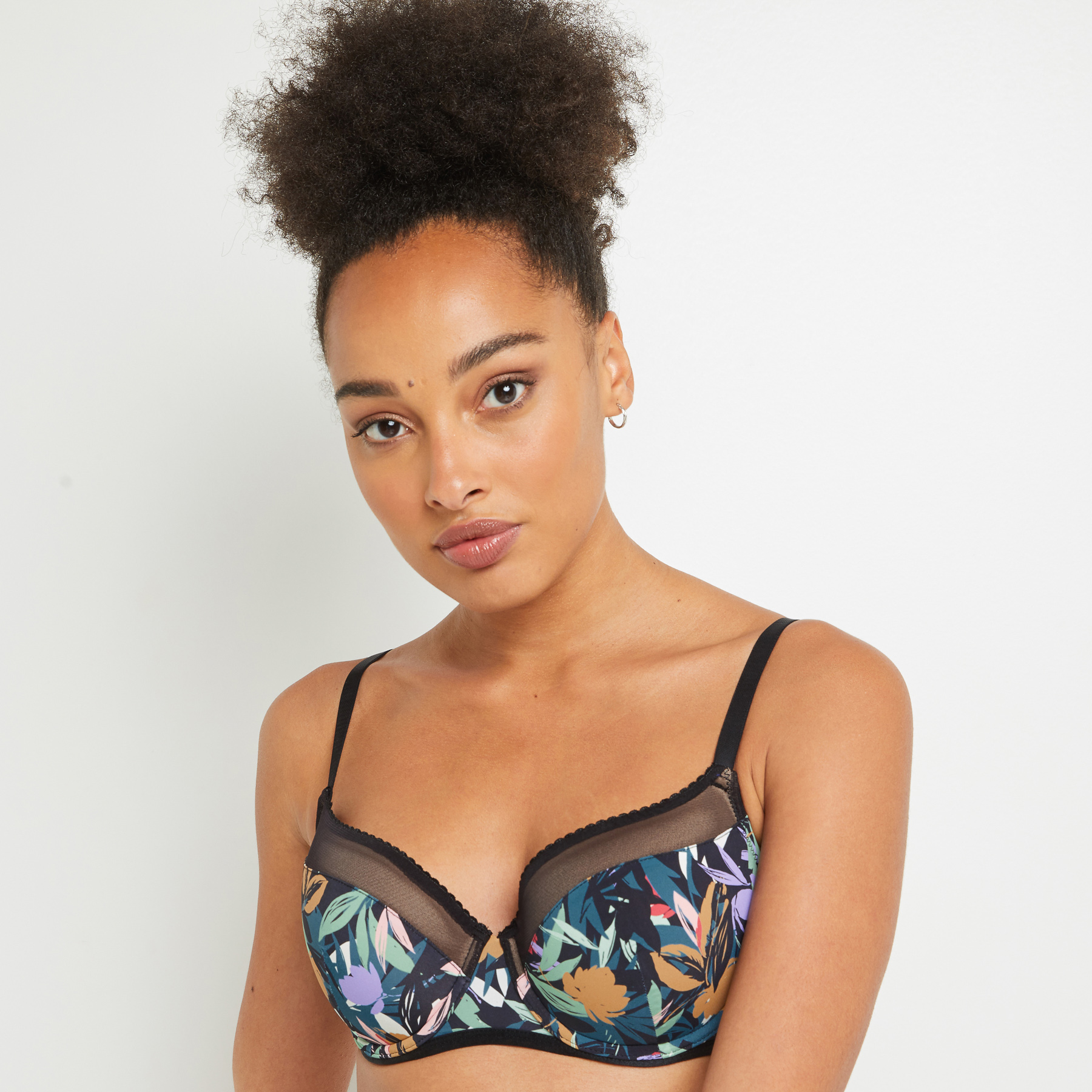BISE SOUTIEN-GORGE AMPLIFORME MICROFIBRE MULTICO NOIR