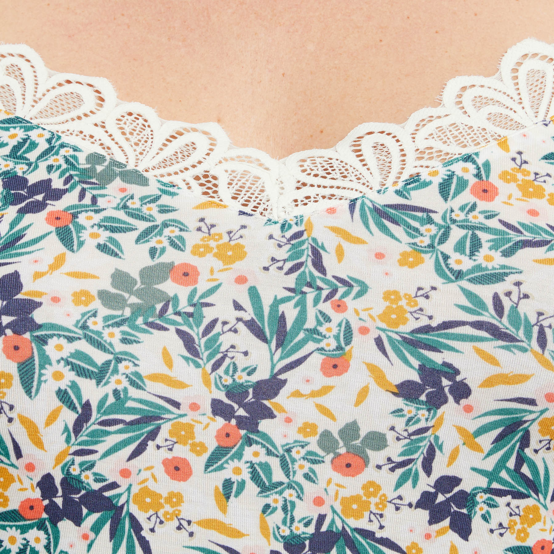 SYARA TOP BLANC/VERT