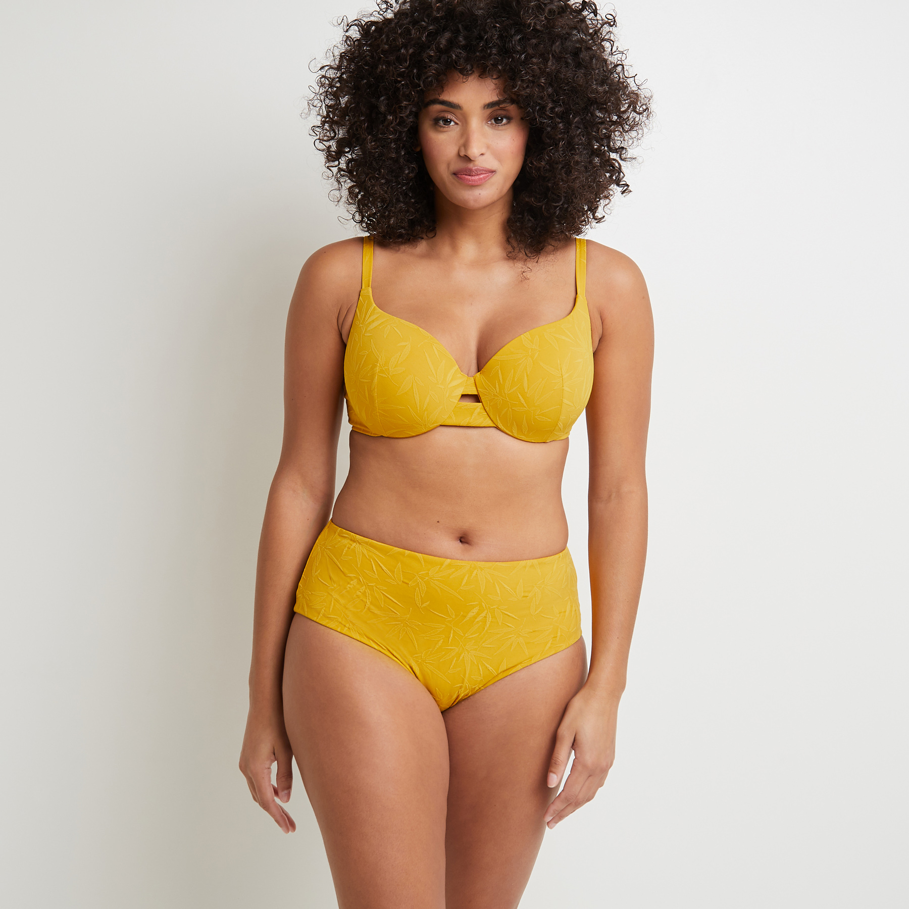 LEMON MAILLOT DE BAIN CULOTTE HAUTE JAUNE