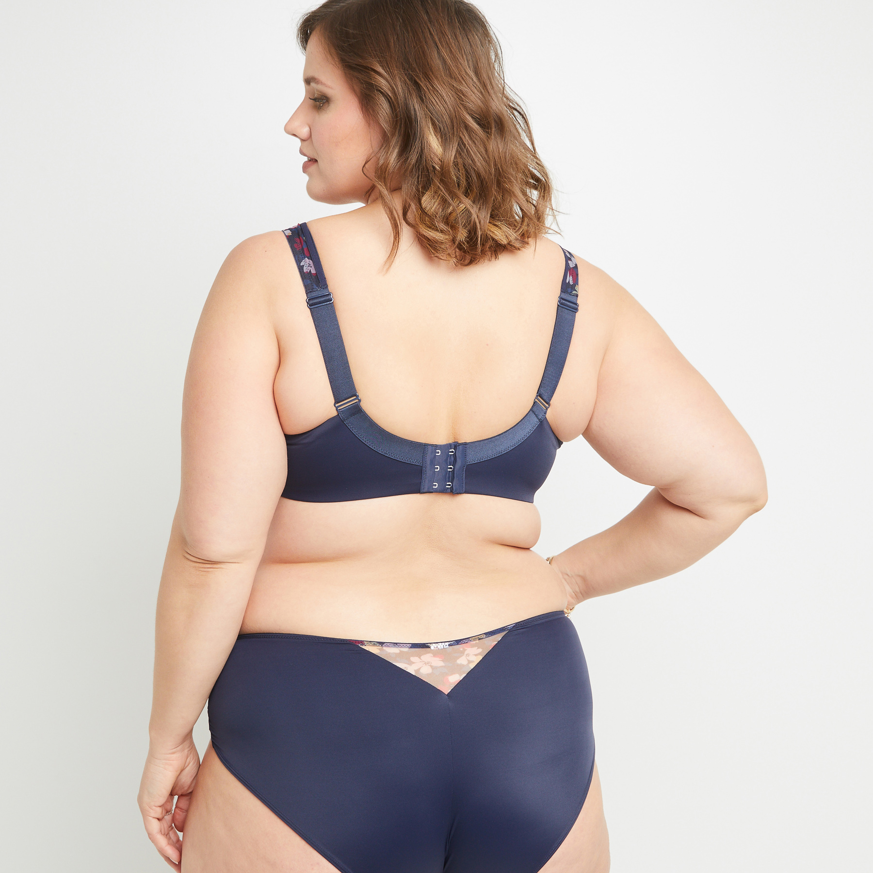 BLANCHE SOUTIEN-GORGE GRANDS BONNETS MULTICO BLEU