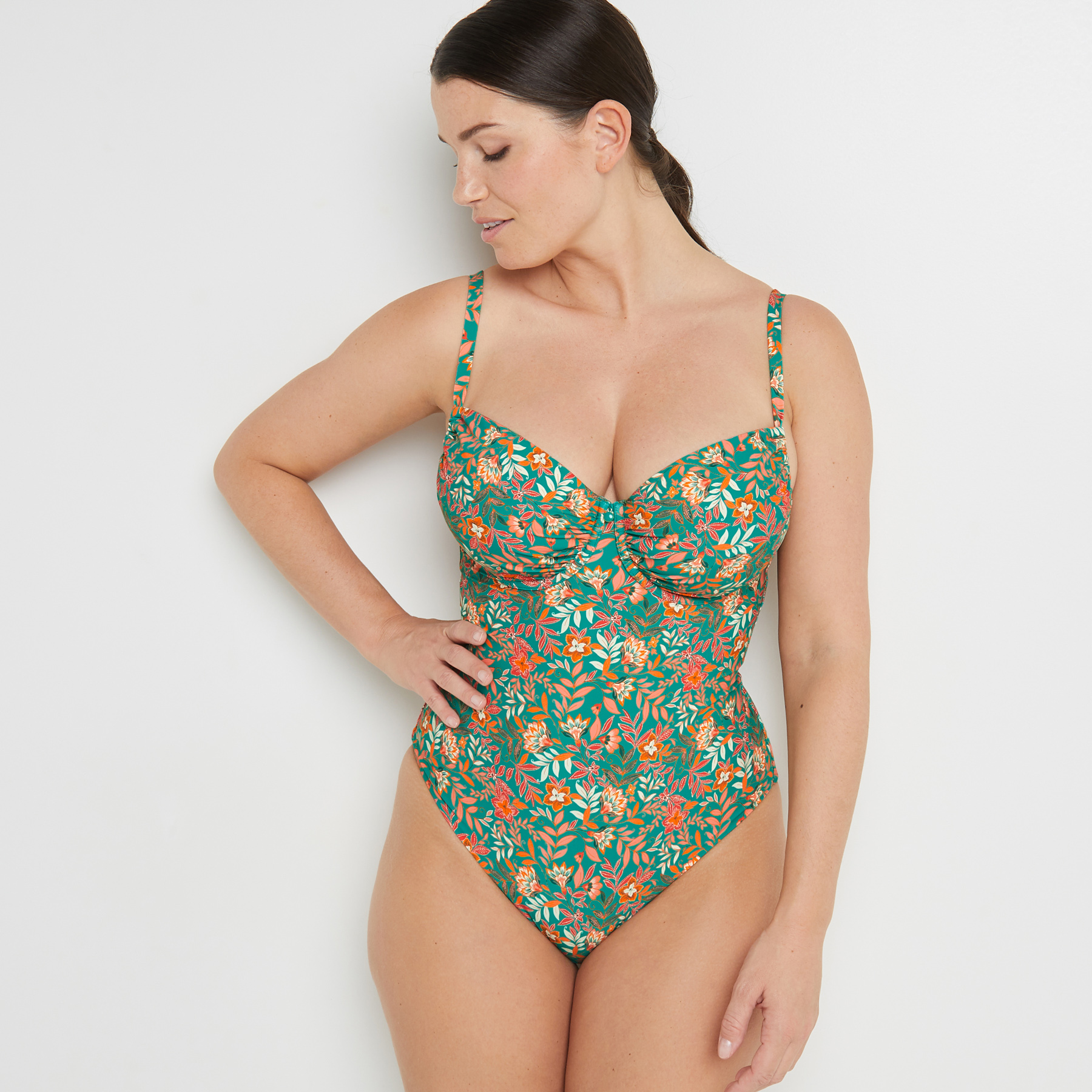 LAIKA MAILLOT DE BAIN 1 PIECE EMBOITANT VERT