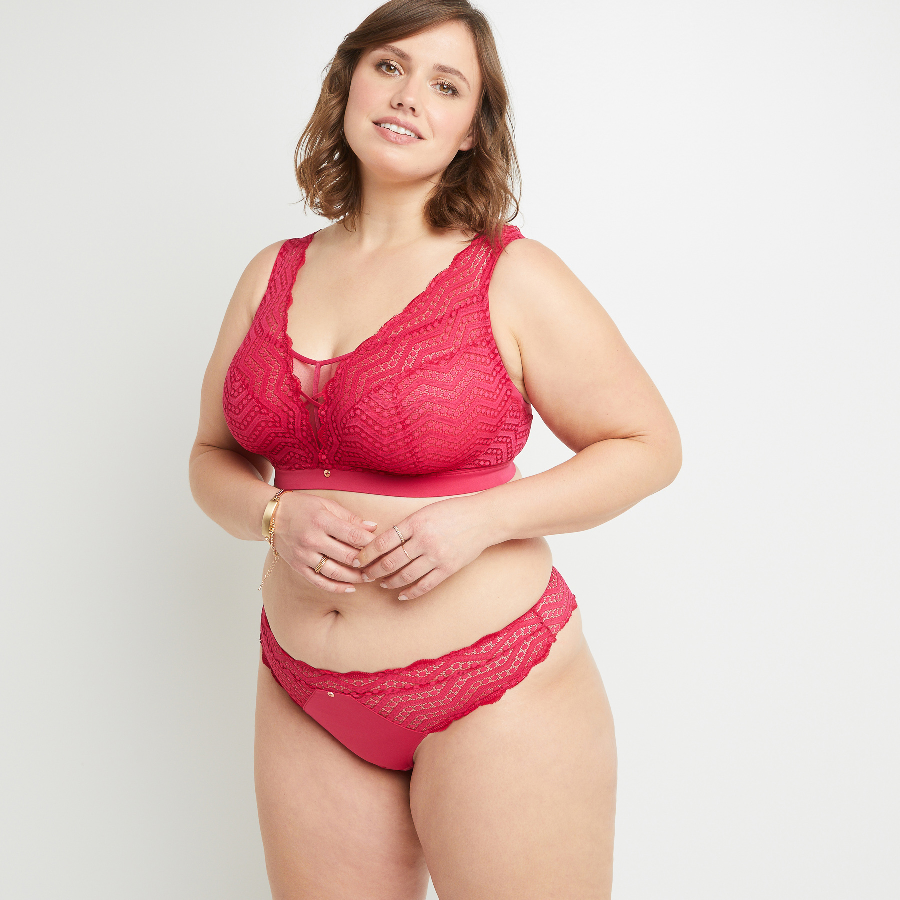 BEATRICE TANGA DENTELLE FUCHSIA