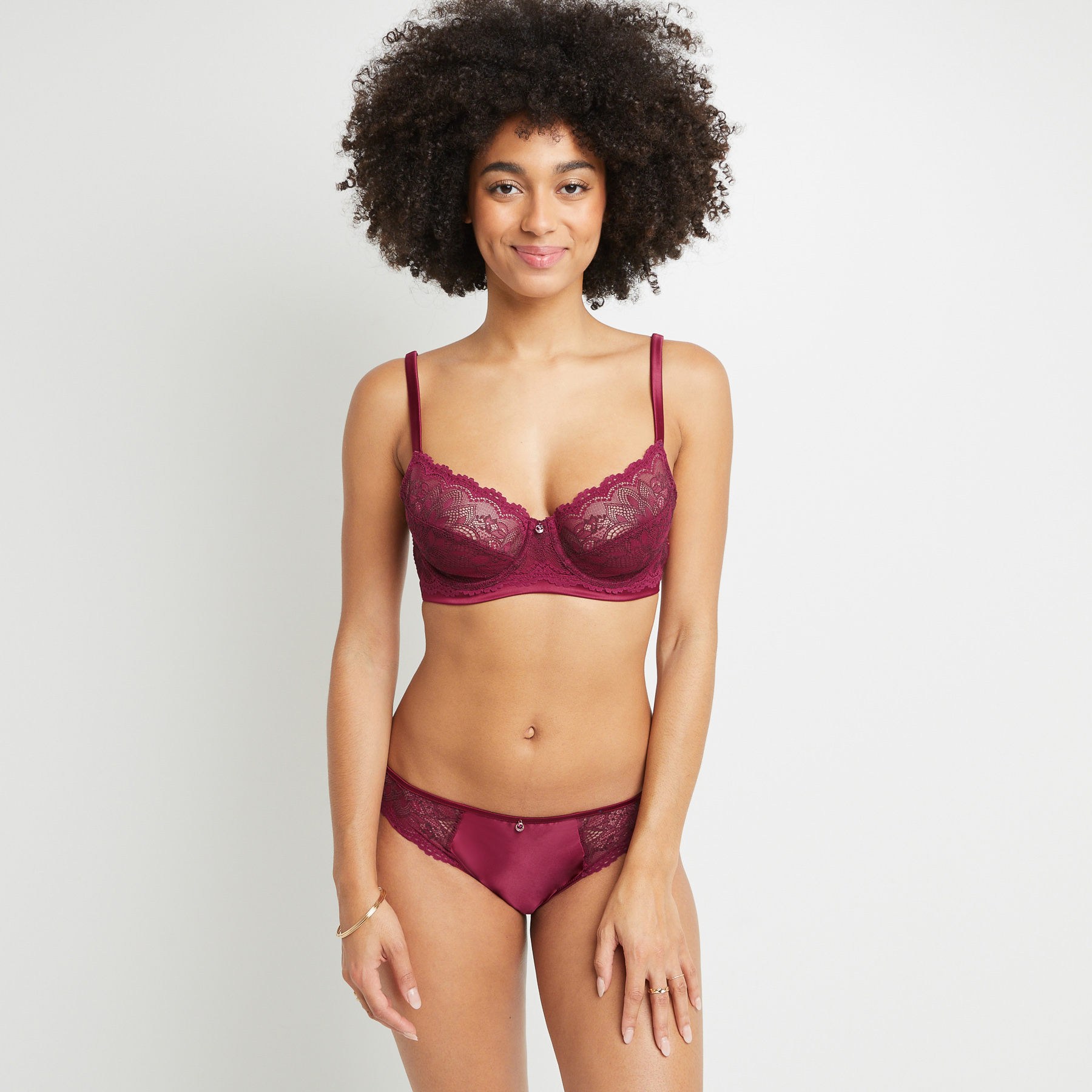 BALI CULOTTE DENTELLE BORDEAUX