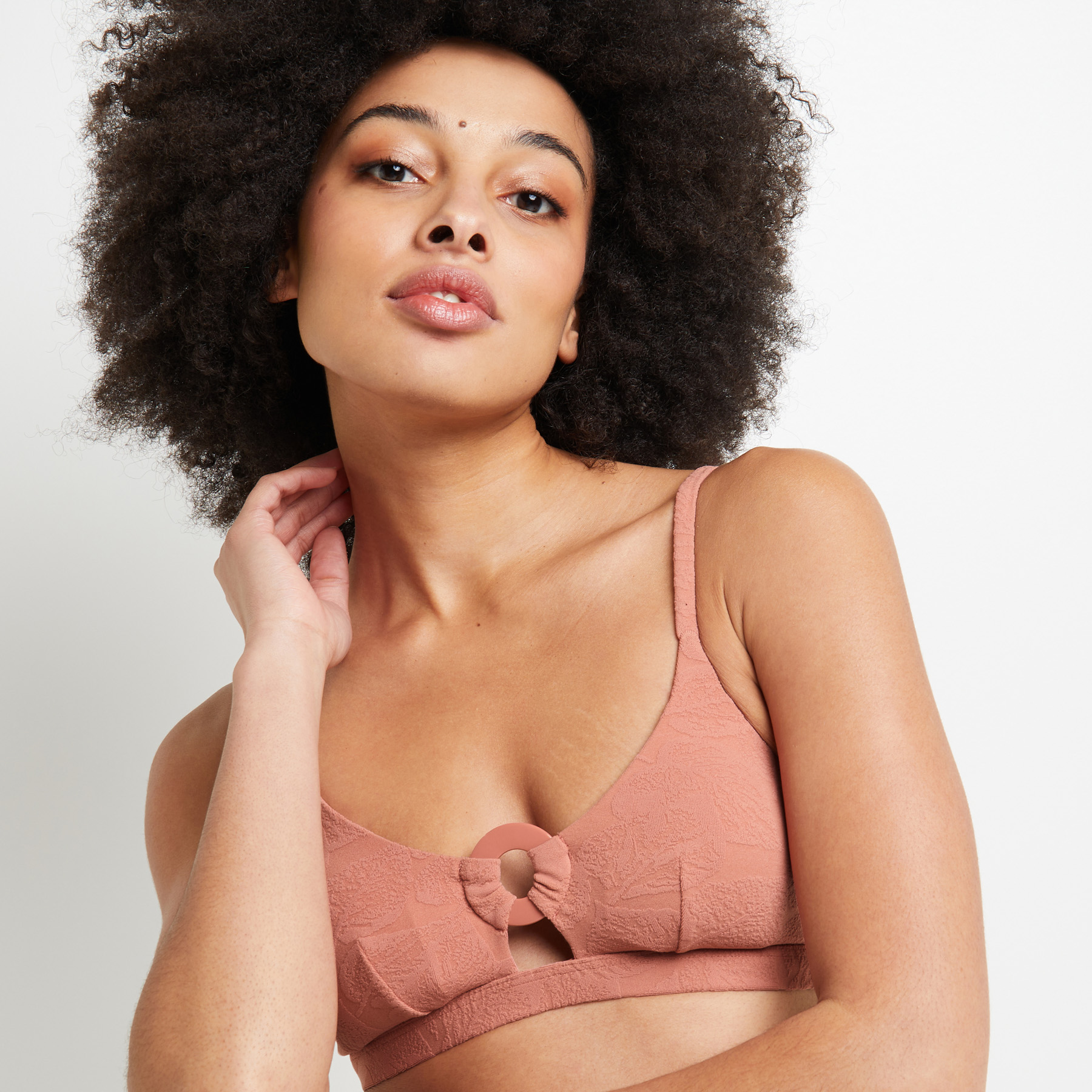 MAILLOT DE BAIN TRIANGLE MICROFIBRE ROSE