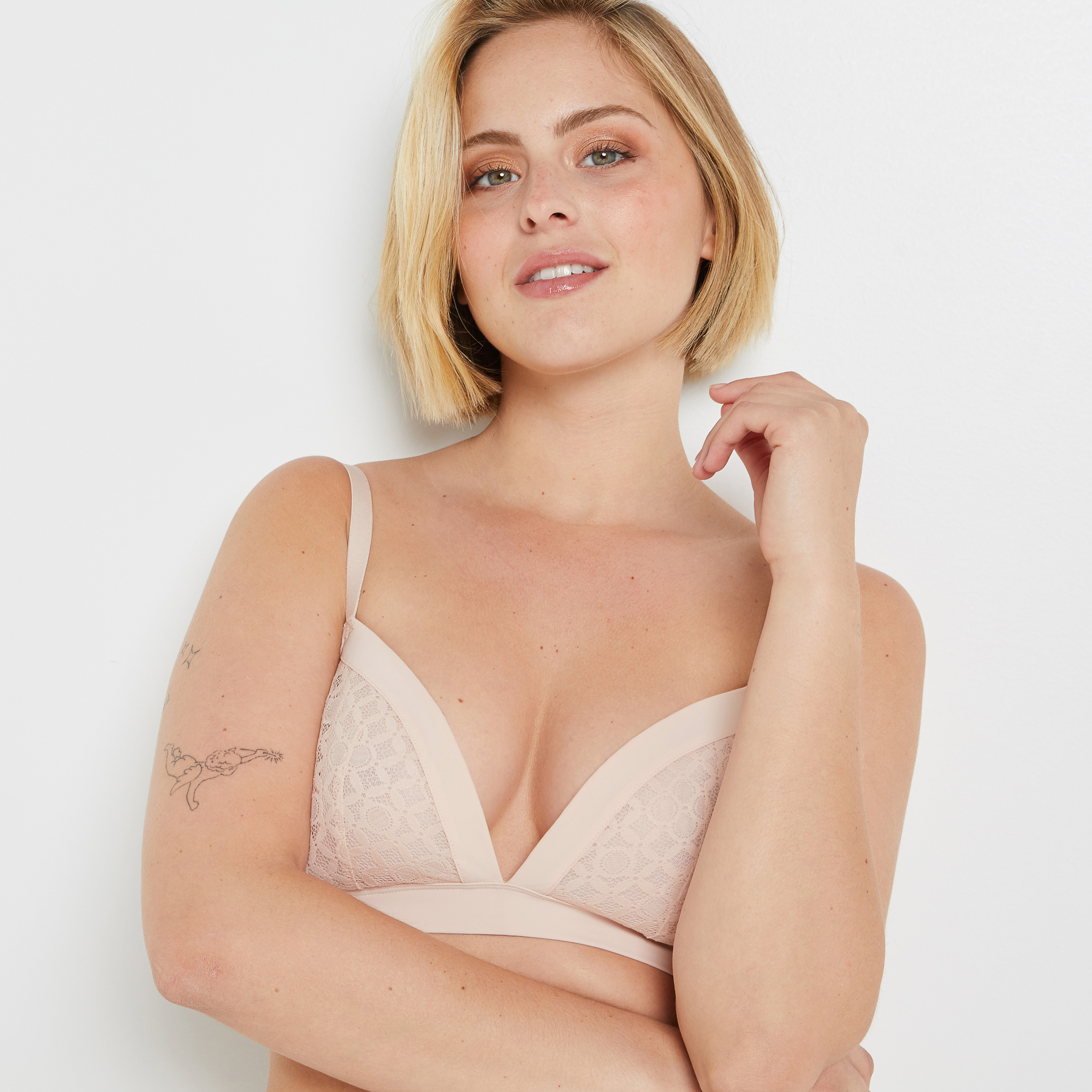 SOUTIEN-GORGE SANS ARMATURES POUDRE
