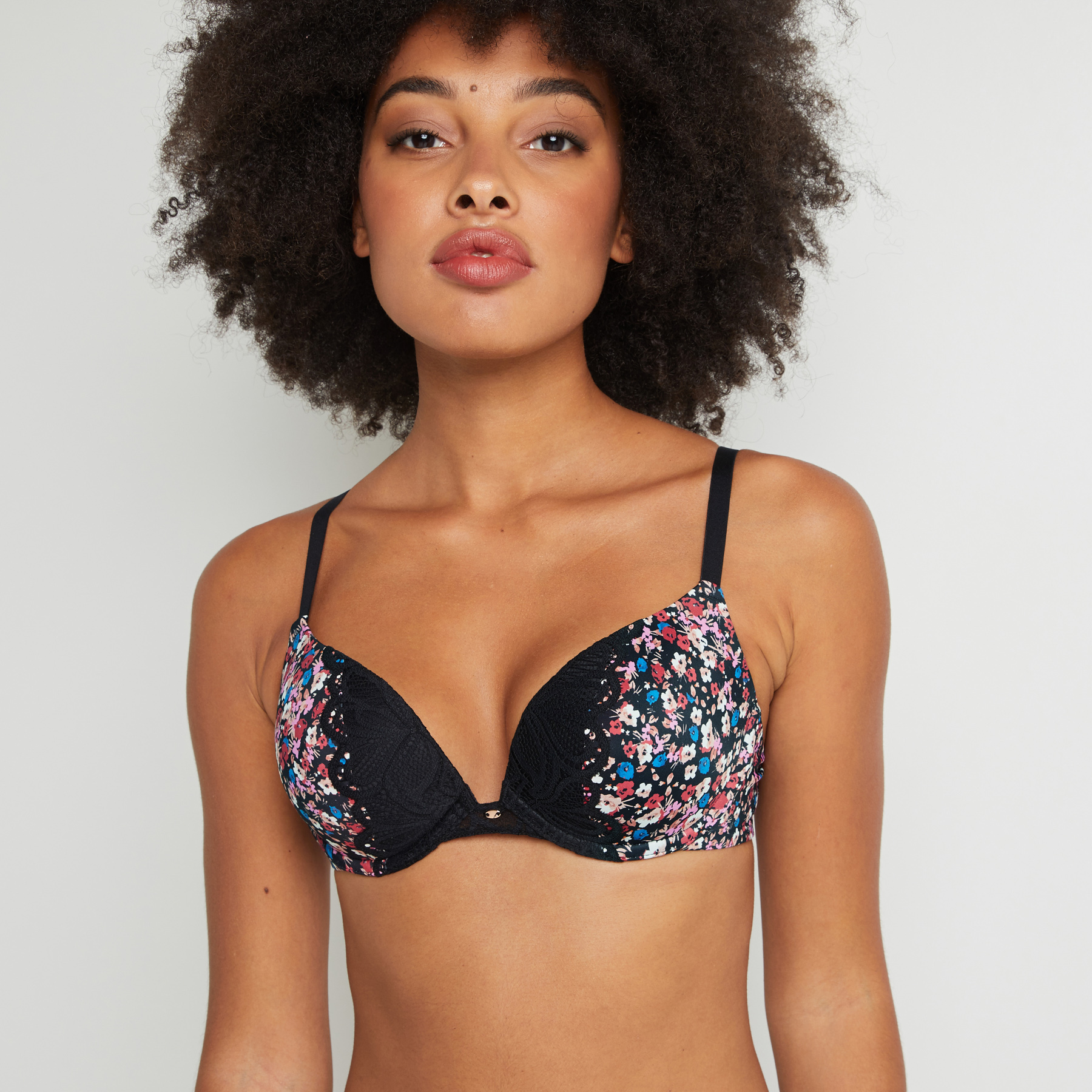 SYARA SOUTIEN-GORGE PUSH UP NOIR/ROSE