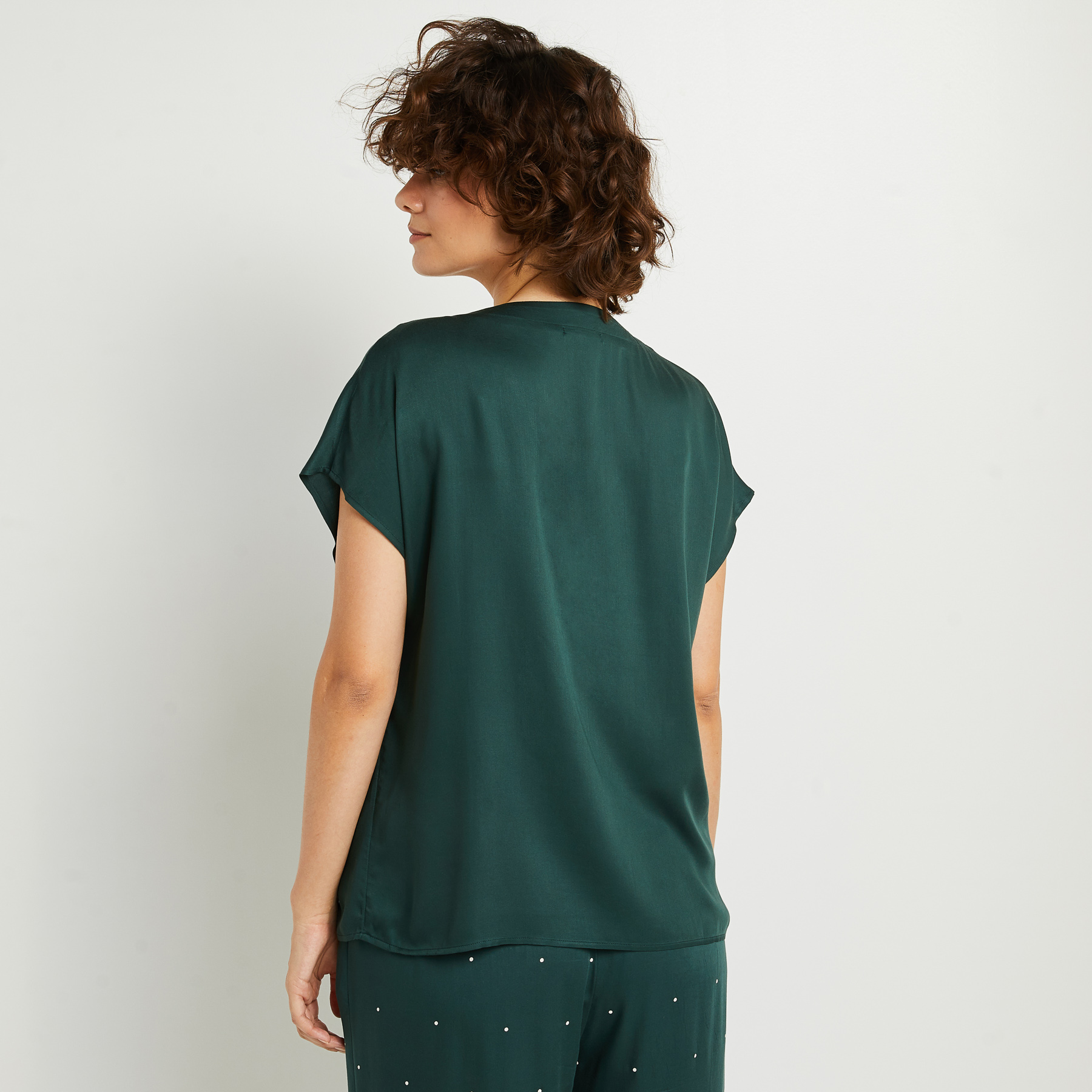 AROME TEE SHIRT MANCHES COURTES VISCOSE VERT