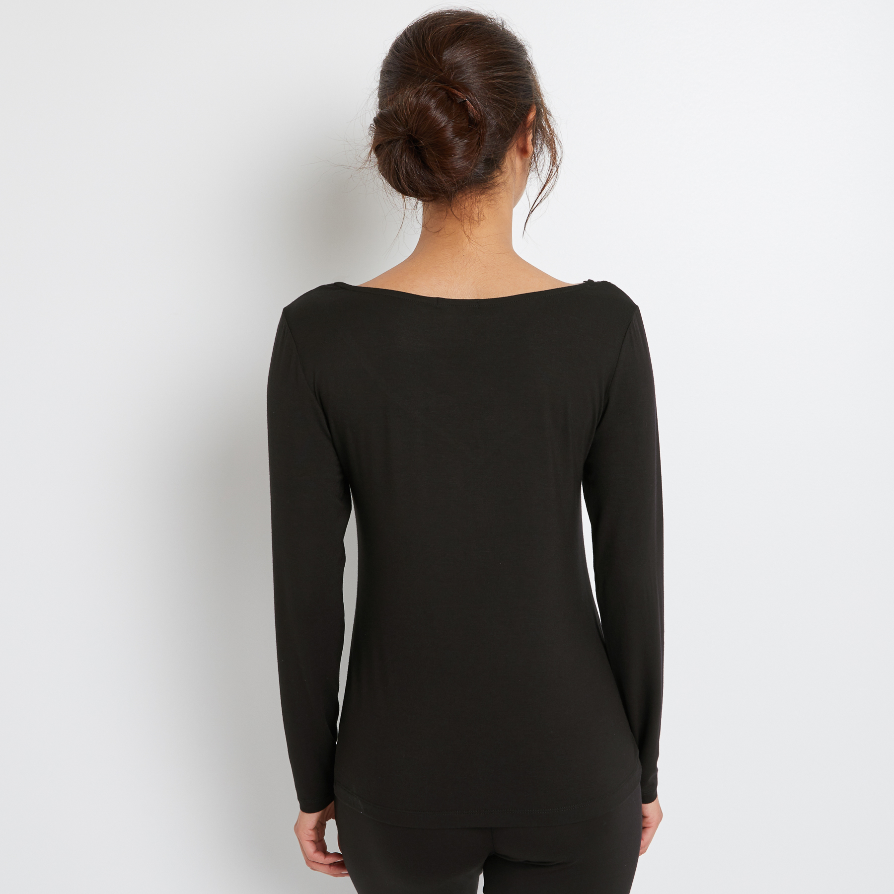 SYARA TEE SHIRT MANCHES LONGUES NOIR