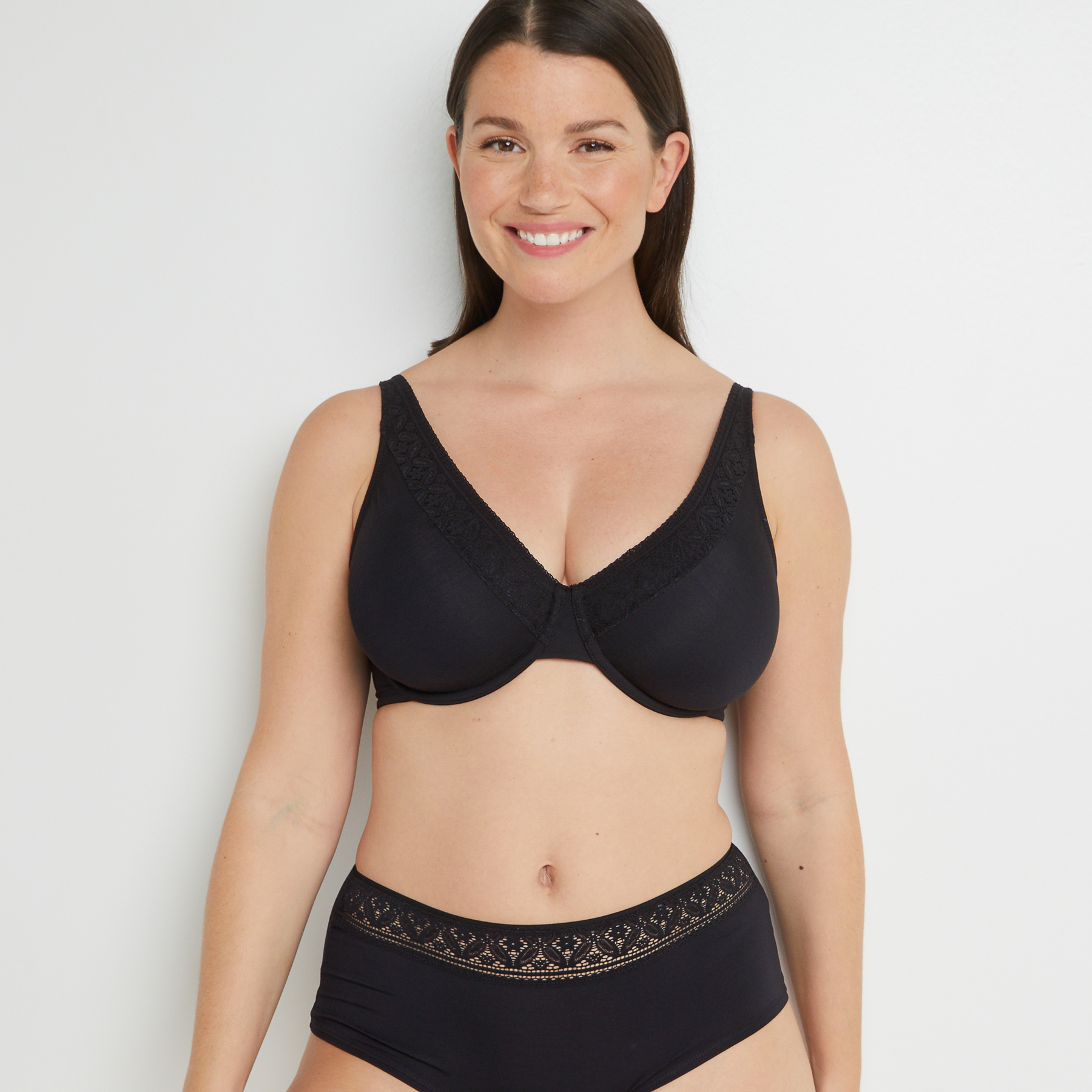 ALBA SOUTIEN-GORGE FOULARD NOIR